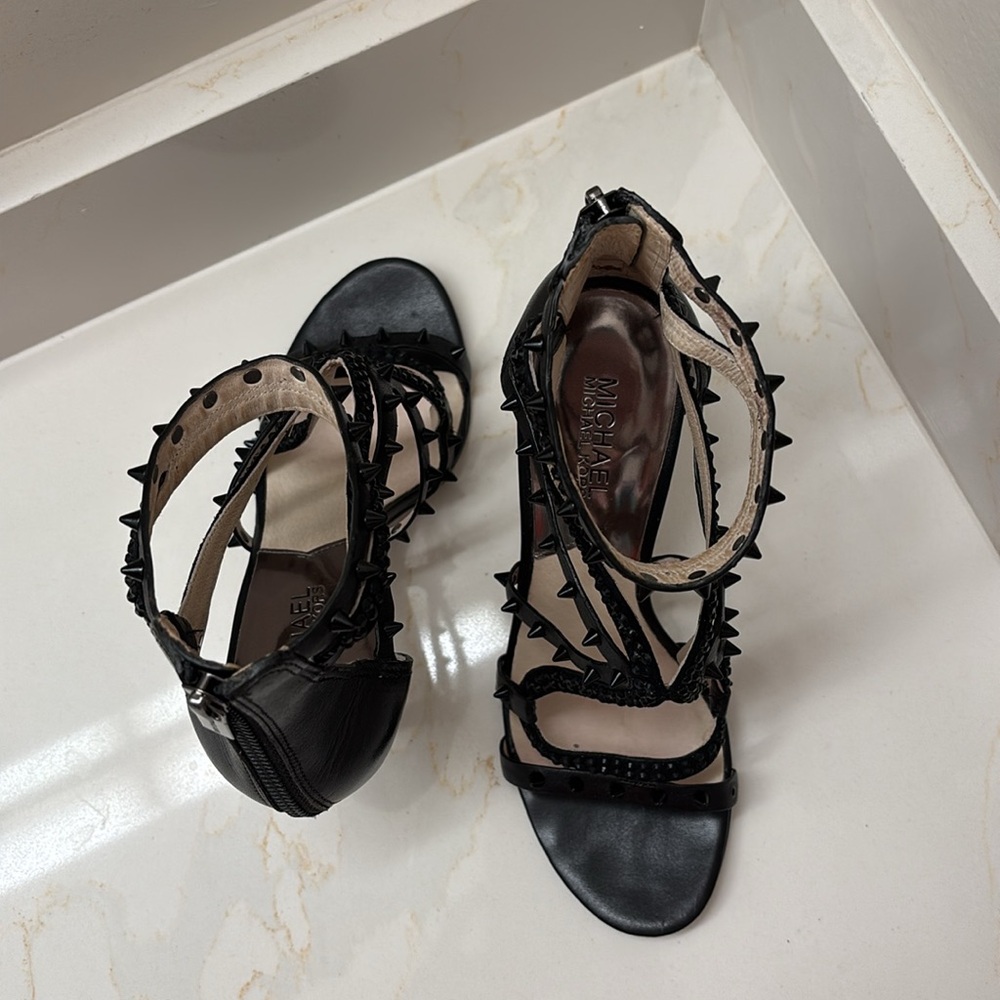 Michael Kors size 8 Larissa studs and jewels strappy heels. - Picture 4 of 7